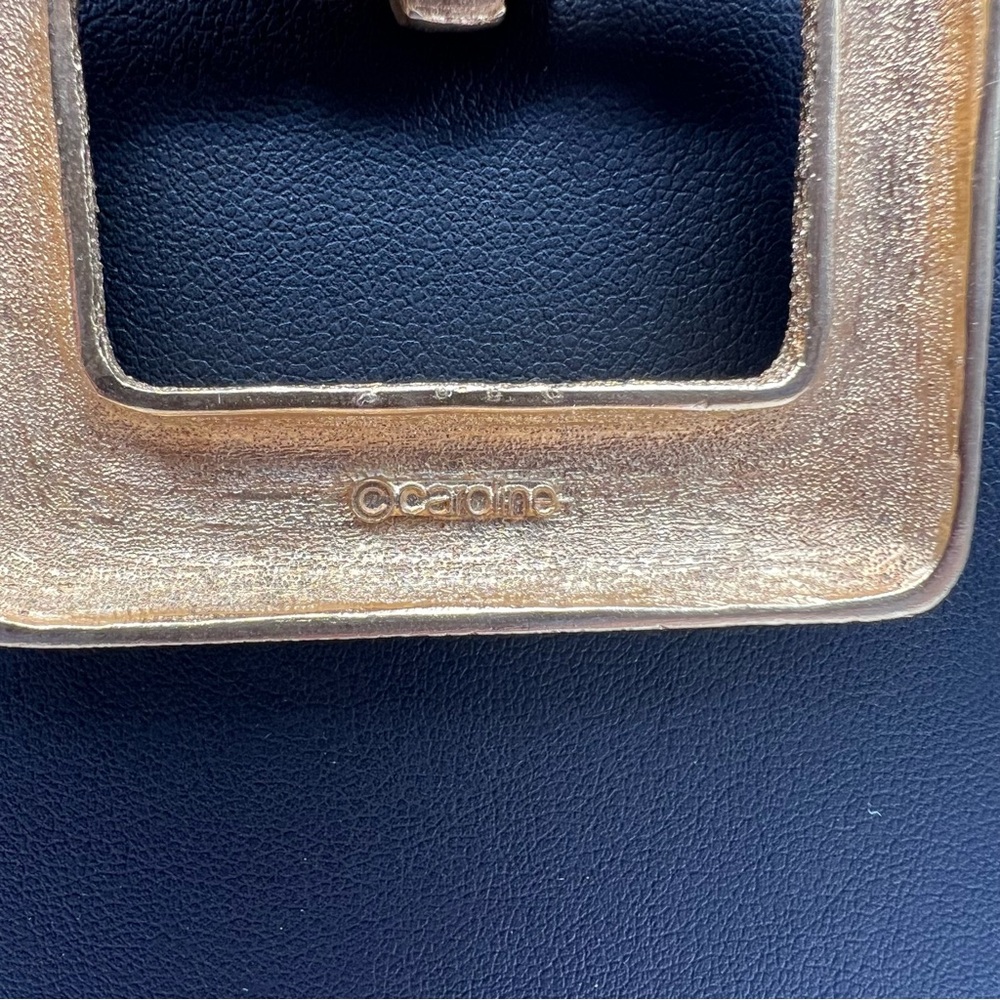 Midcentury Modern Vintage Caroline Rectangles Gold Tone Necklace - Picture 5 of 8